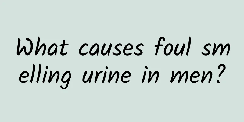 What causes foul smelling urine in men?