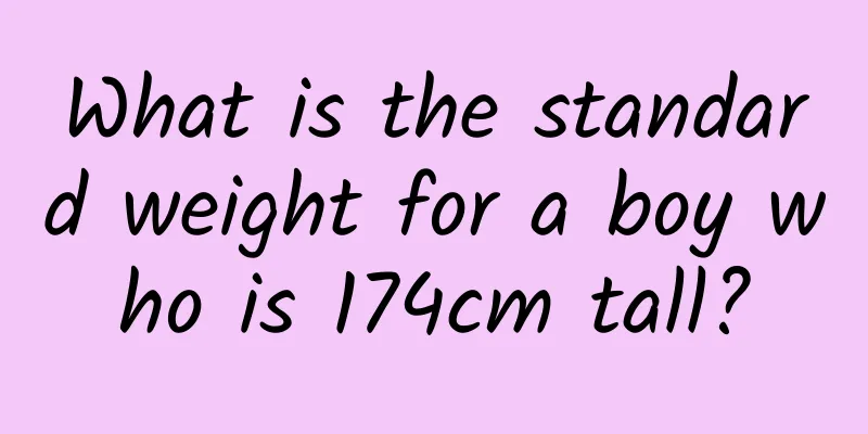 What is the standard weight for a boy who is 174cm tall?