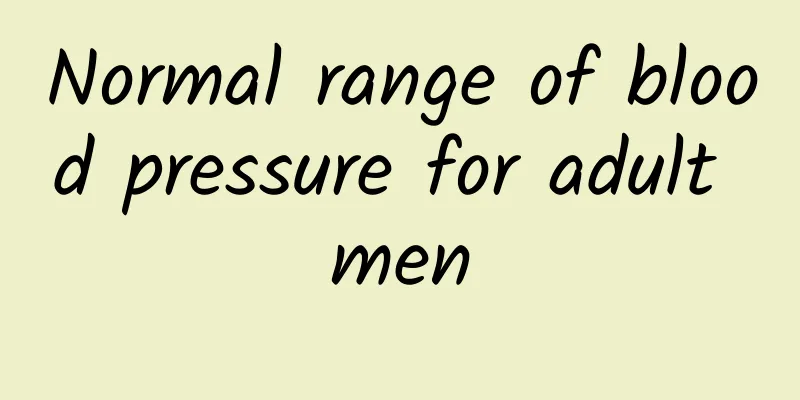 Normal range of blood pressure for adult men
