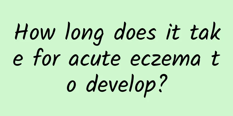 How long does it take for acute eczema to develop?