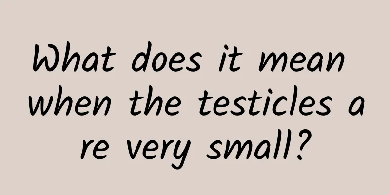 What does it mean when the testicles are very small?