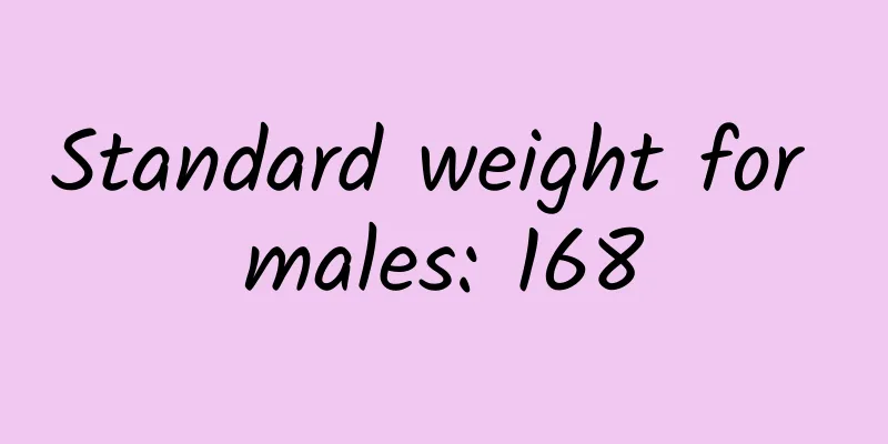 Standard weight for males: 168