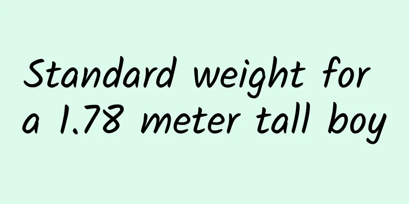 Standard weight for a 1.78 meter tall boy