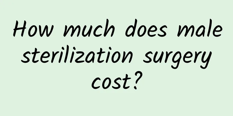 How much does male sterilization surgery cost?