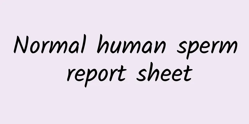 Normal human sperm report sheet