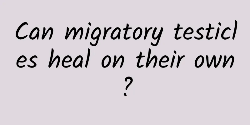 Can migratory testicles heal on their own?