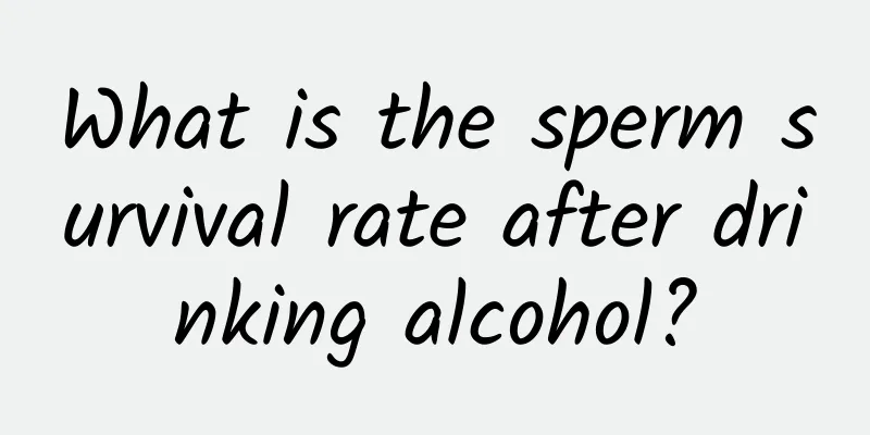 What is the sperm survival rate after drinking alcohol?
