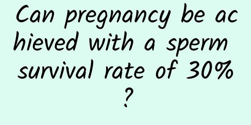 Can pregnancy be achieved with a sperm survival rate of 30%?