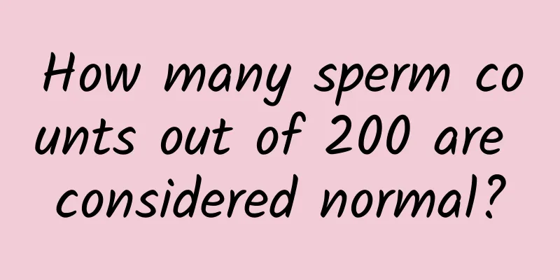 How many sperm counts out of 200 are considered normal?