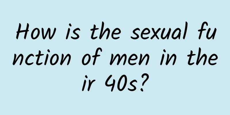 How is the sexual function of men in their 40s?
