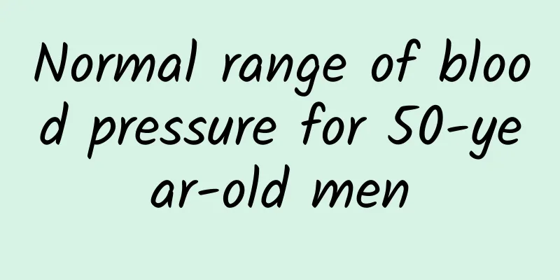 Normal range of blood pressure for 50-year-old men