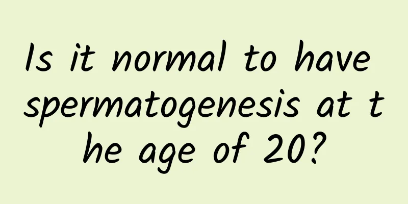 Is it normal to have spermatogenesis at the age of 20?