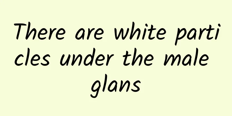 There are white particles under the male glans