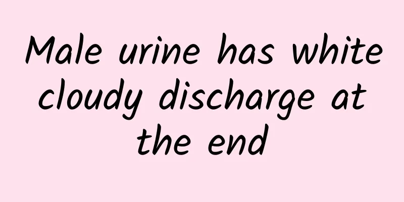 Male urine has white cloudy discharge at the end