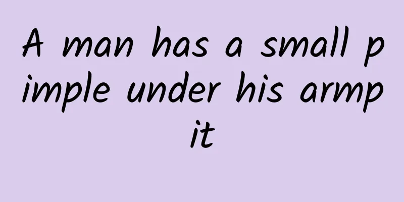 A man has a small pimple under his armpit