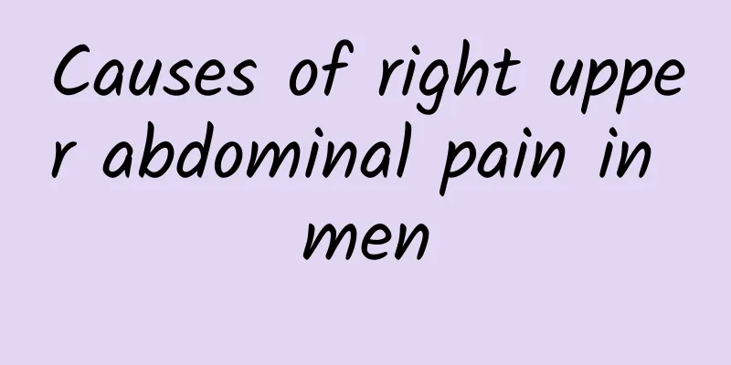 Causes of right upper abdominal pain in men