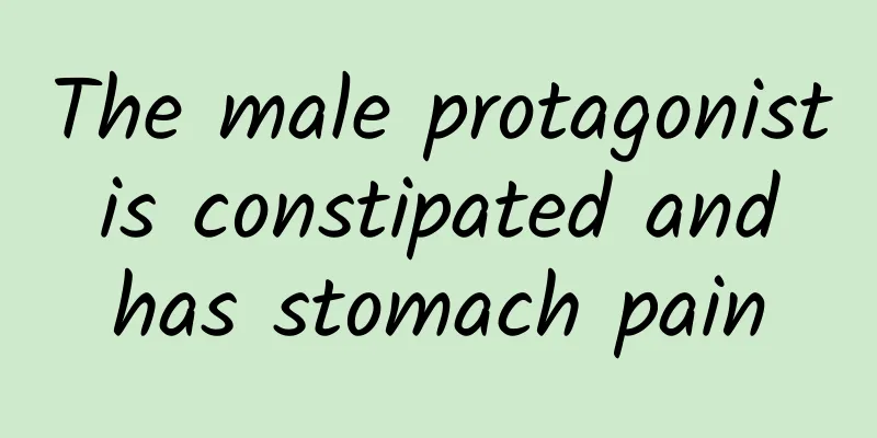 The male protagonist is constipated and has stomach pain