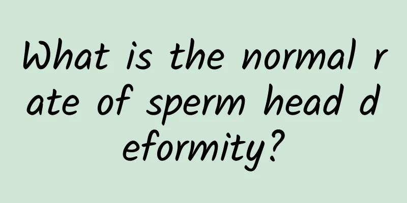 What is the normal rate of sperm head deformity?
