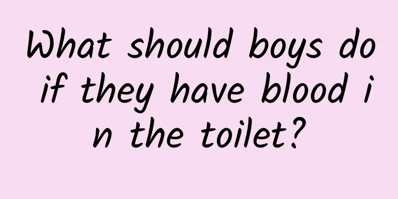 What should boys do if they have blood in the toilet?