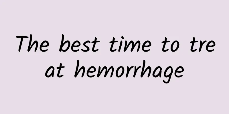 The best time to treat hemorrhage