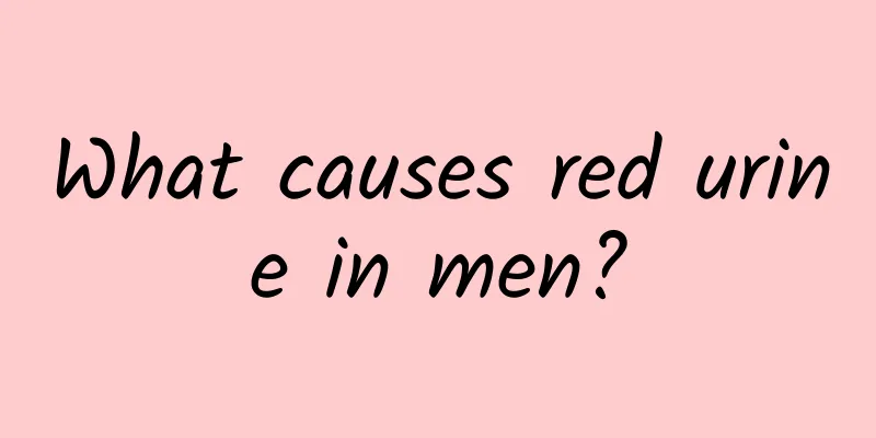 What causes red urine in men?