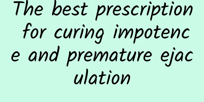 The best prescription for curing impotence and premature ejaculation