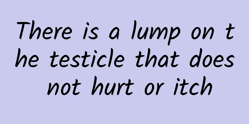 There is a lump on the testicle that does not hurt or itch