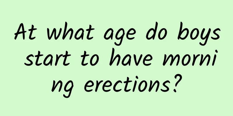 At what age do boys start to have morning erections?