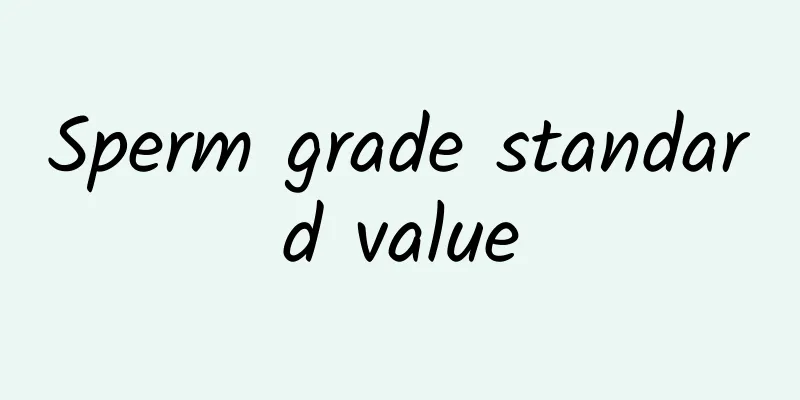 Sperm grade standard value