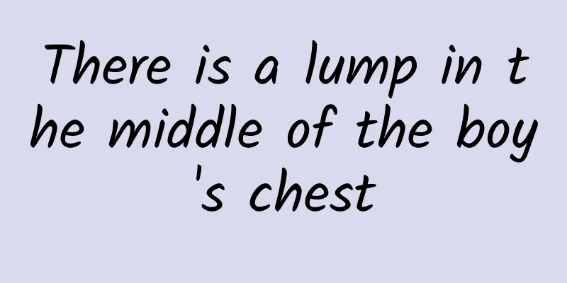 There is a lump in the middle of the boy's chest