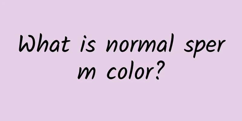 What is normal sperm color?
