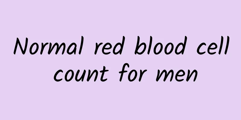 Normal red blood cell count for men
