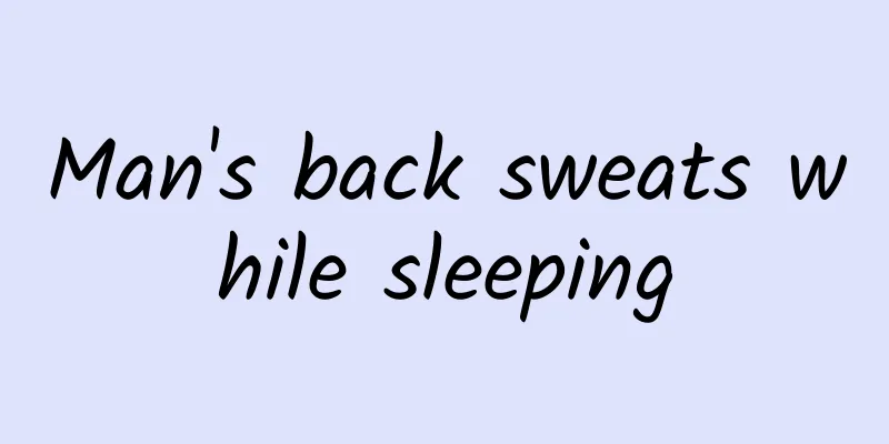 Man's back sweats while sleeping