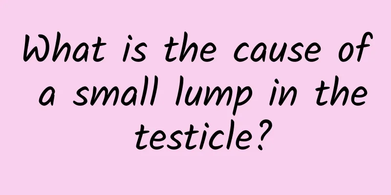 What is the cause of a small lump in the testicle?