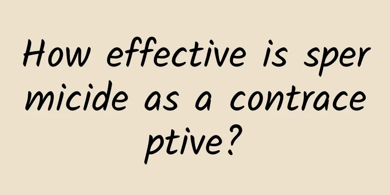 How effective is spermicide as a contraceptive?