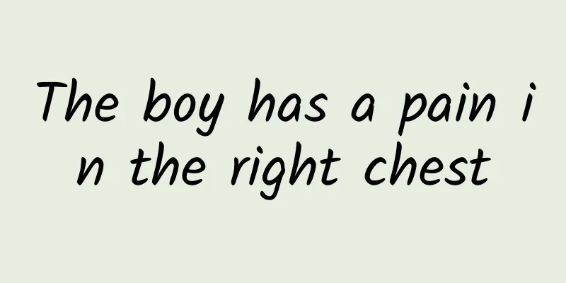 The boy has a pain in the right chest