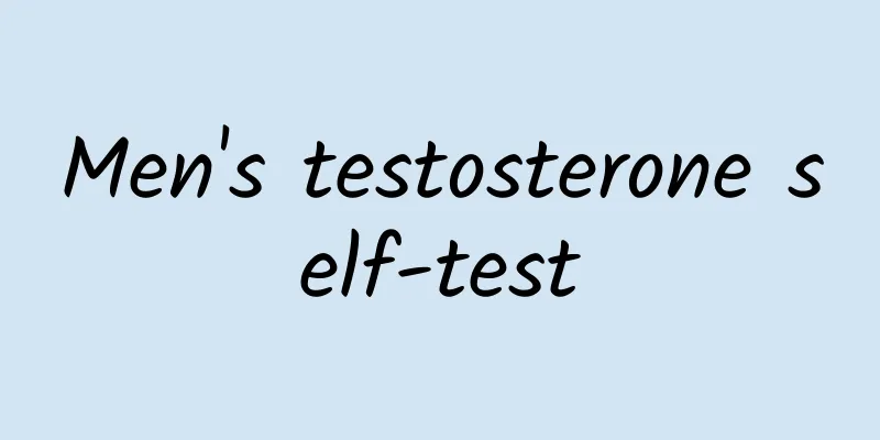 Men's testosterone self-test