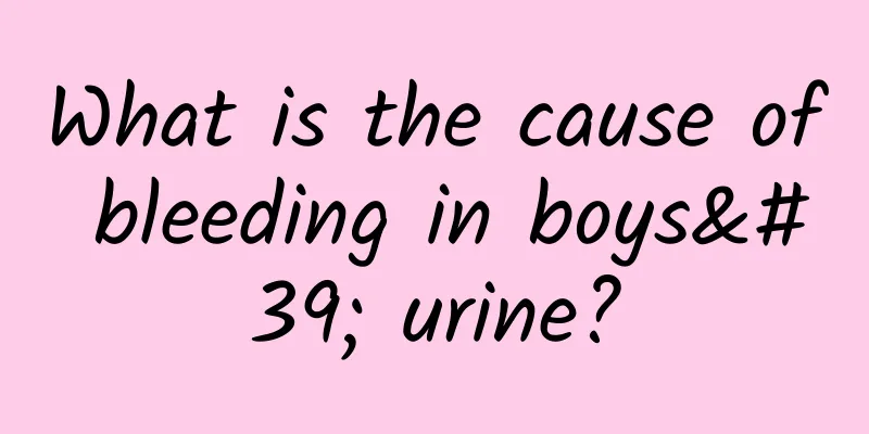 What is the cause of bleeding in boys' urine?