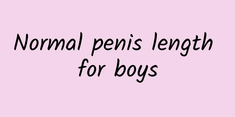 Normal penis length for boys