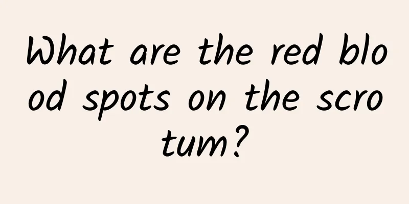 What are the red blood spots on the scrotum?
