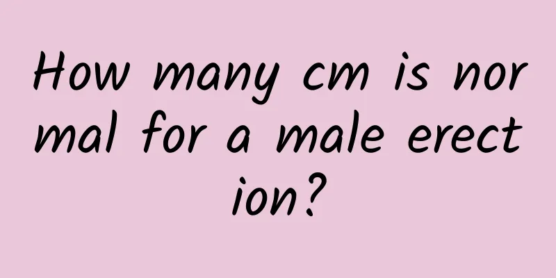 How many cm is normal for a male erection?