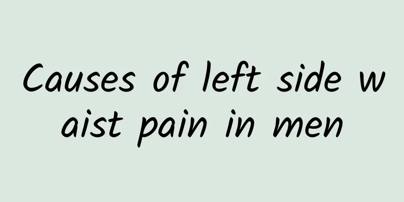 Causes of left side waist pain in men