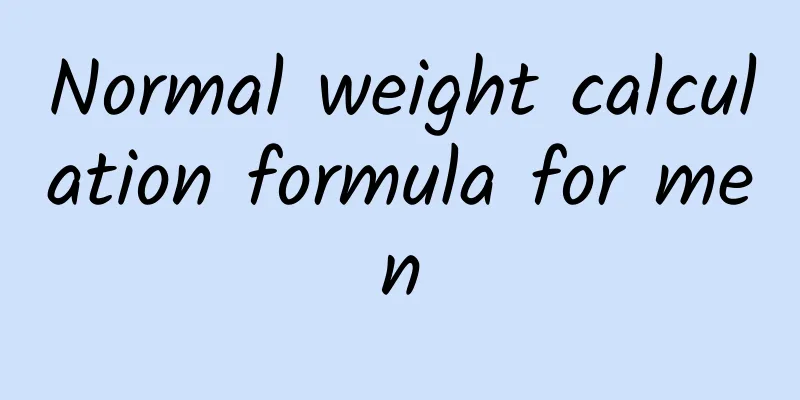 Normal weight calculation formula for men