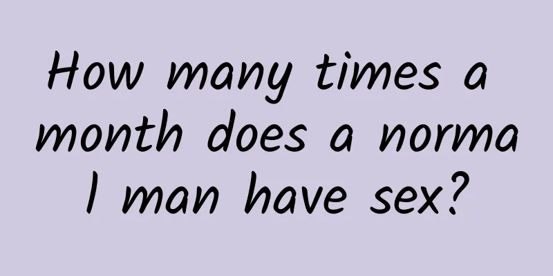 How many times a month does a normal man have sex?