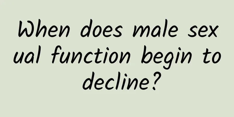 When does male sexual function begin to decline?