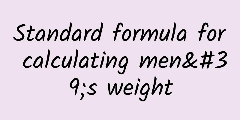 Standard formula for calculating men's weight