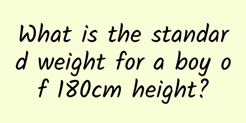 What is the standard weight for a boy of 180cm height?