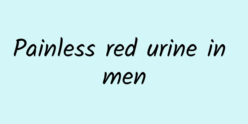 Painless red urine in men