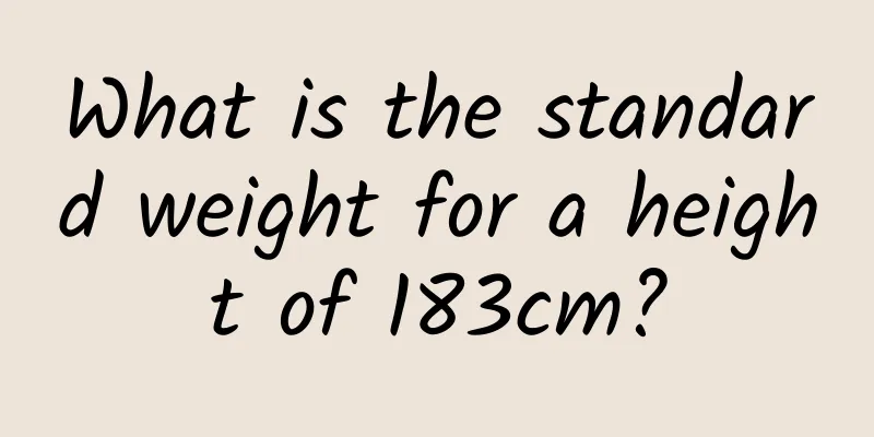 What is the standard weight for a height of 183cm?