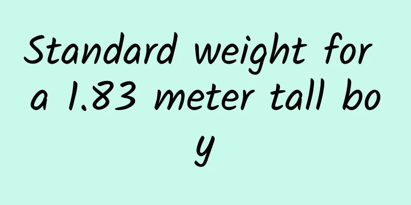Standard weight for a 1.83 meter tall boy